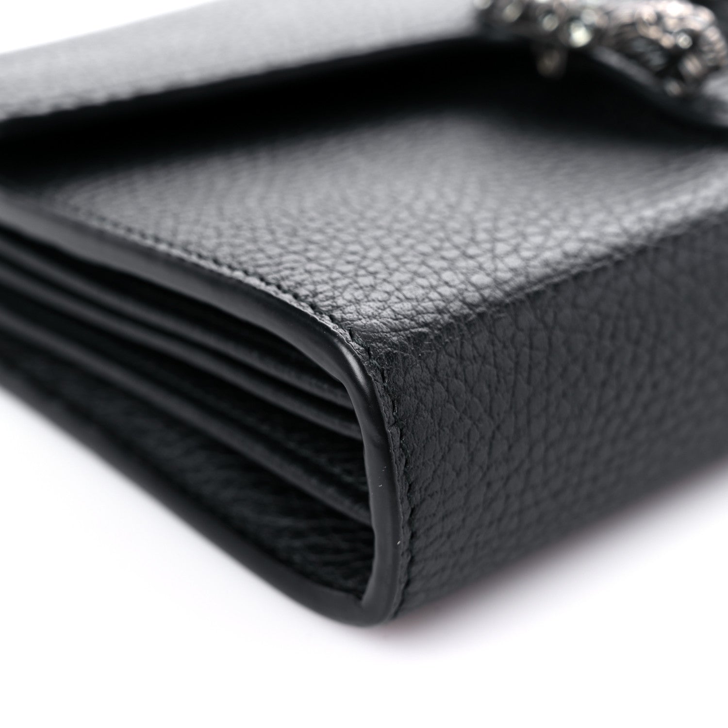 Gucci Calfskin Mini Dionysus Chain Wallet Black 7 of 11