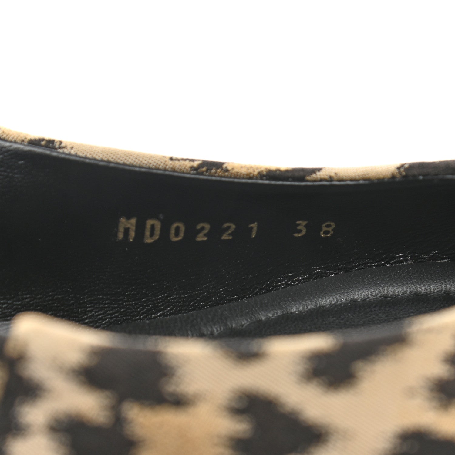 Christian Dior Nylon Leopard Print Mizza Slingback Flat 38 Beige Multicolor 6 of 9