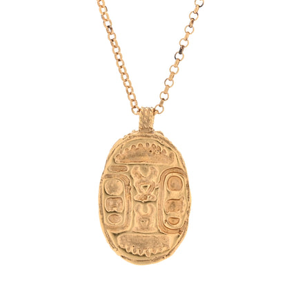 Chanel Metal Scarab CC Locket Necklace Gold 5 of 7