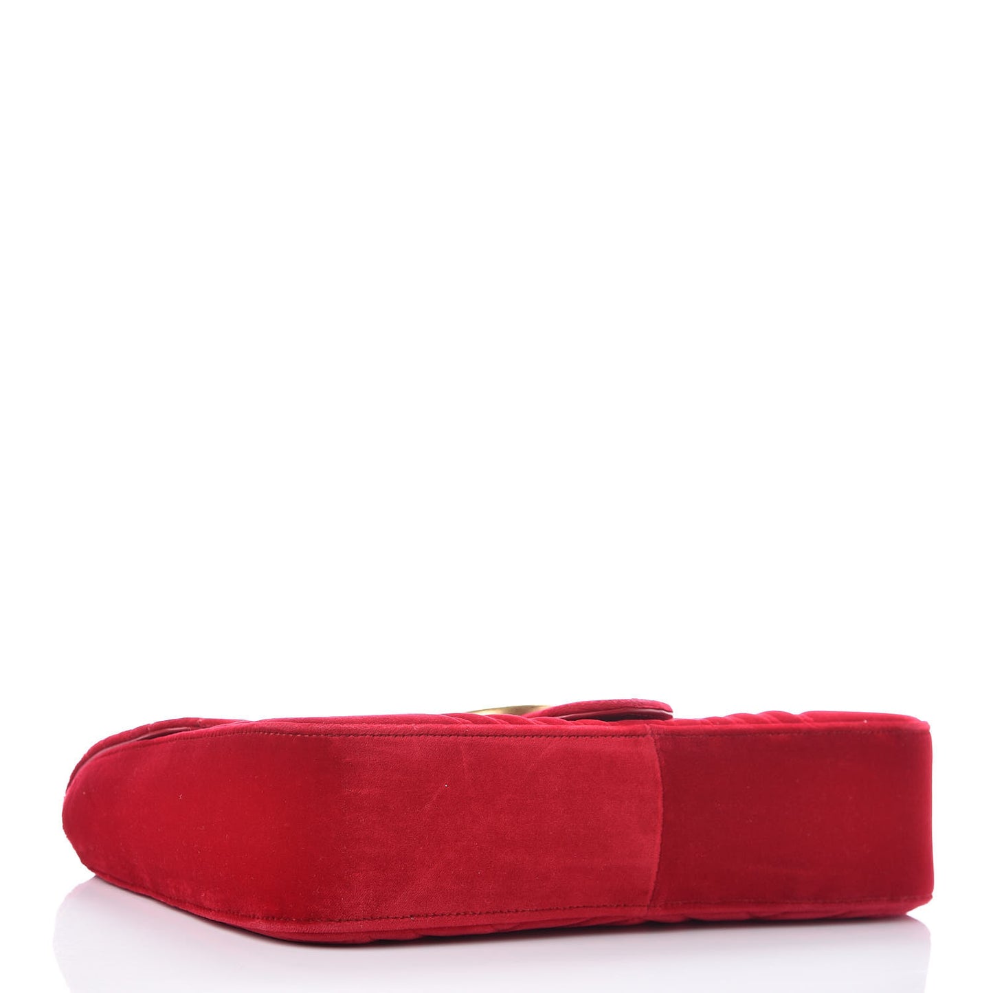 Velvet Matelasse Medium GG Marmont Shoulder Bag Hibiscus Red