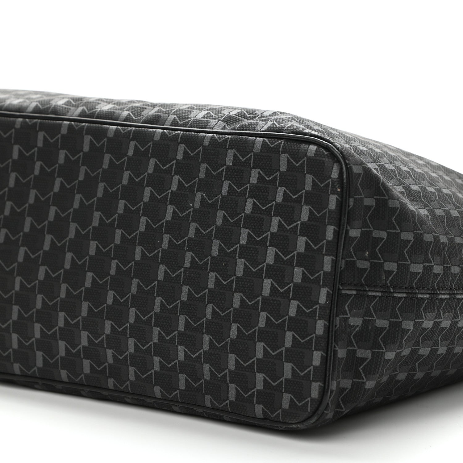 Moynat Calfskin Canvas 1920 M Monogram MM Tote Black Multicolor 9 of 9