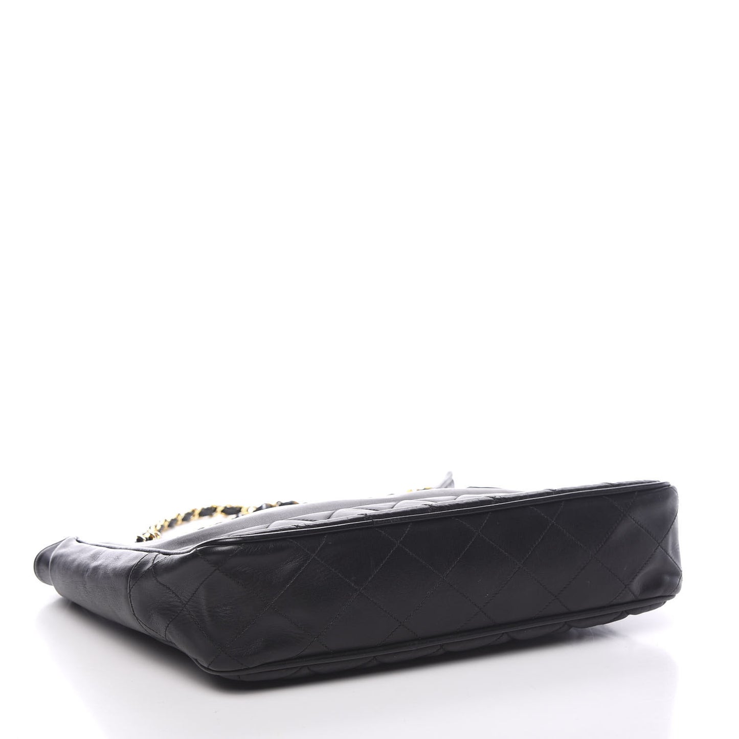Lambskin Quilted Shoulder Bag Black