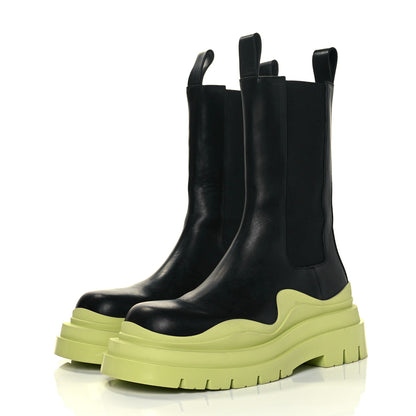 Bottega Veneta Calfskin The Tire Chelsea Boots 39 Black Seagrass 3 of 7