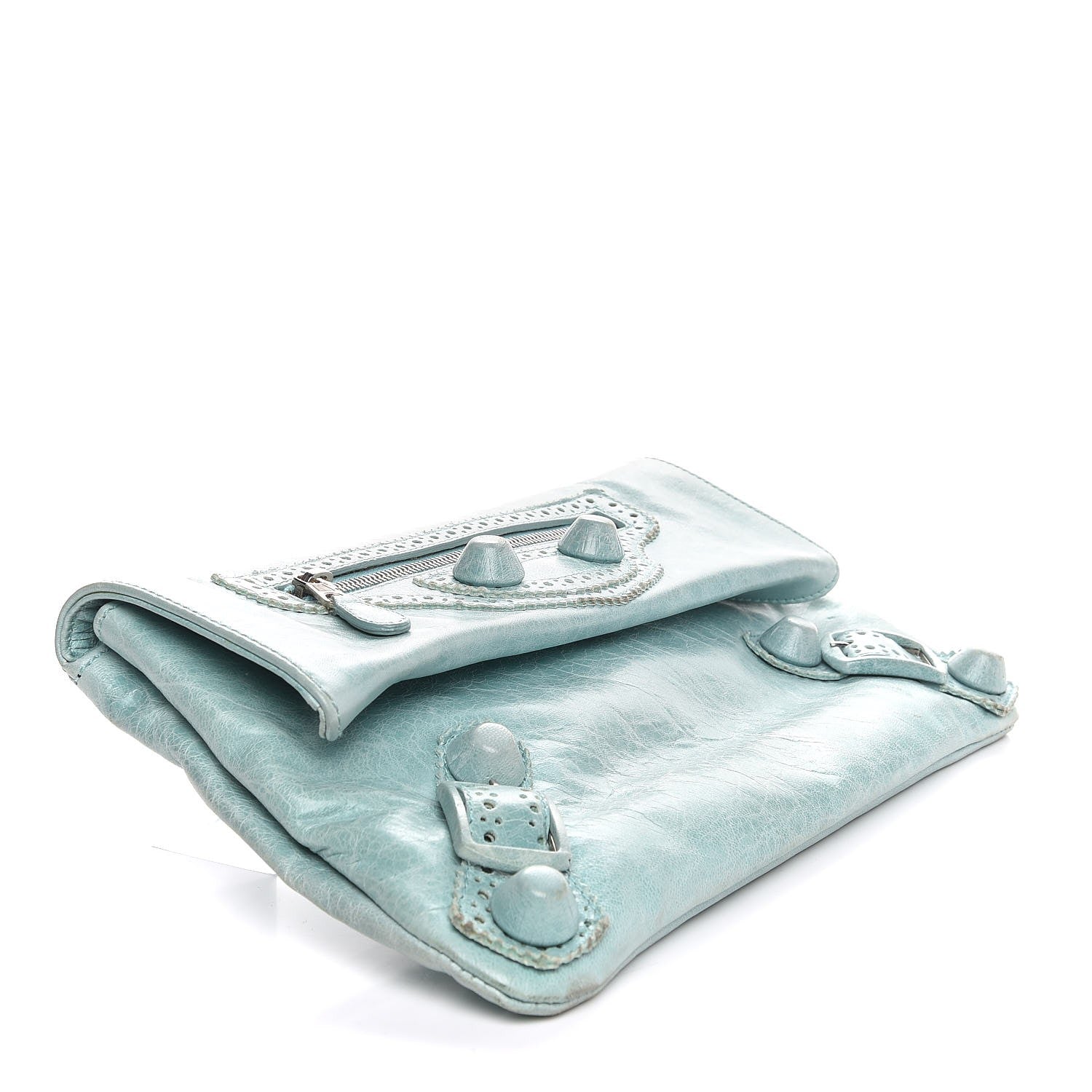 Balenciaga Agneau Giant Brogues Hardware Envelope Clutch Maldives 5 of 8