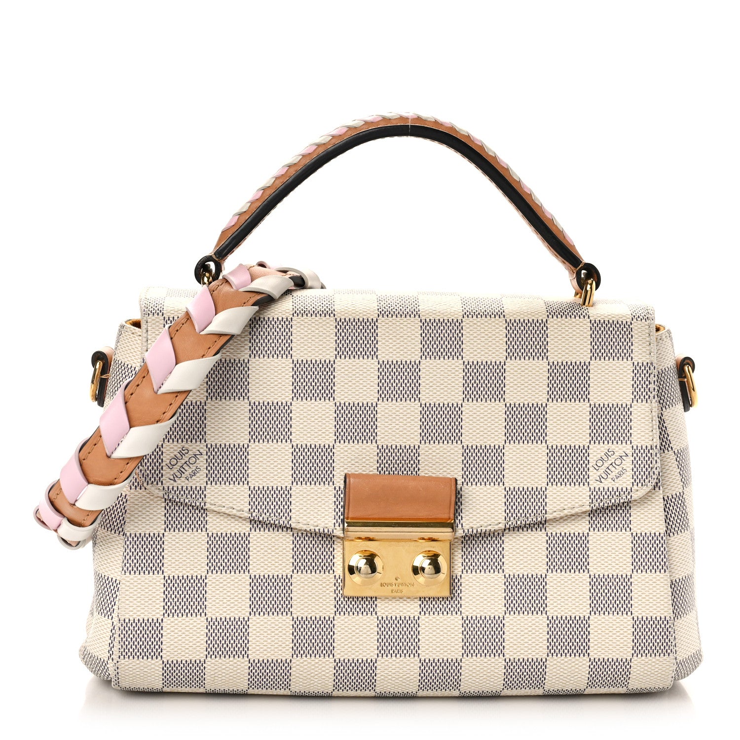 Louis Vuitton Damier Azur Braided Croisette Rose 1 of 12