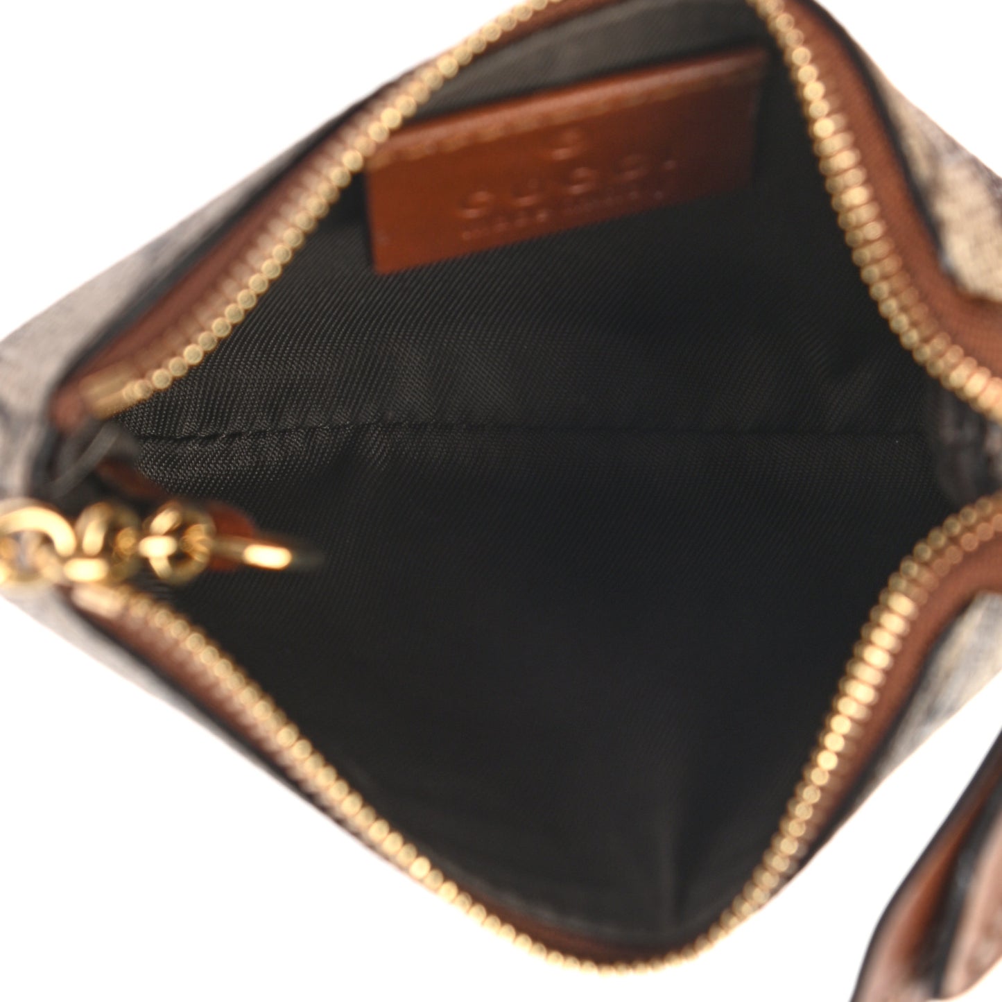 GG Supreme Monogram Key Case Brown