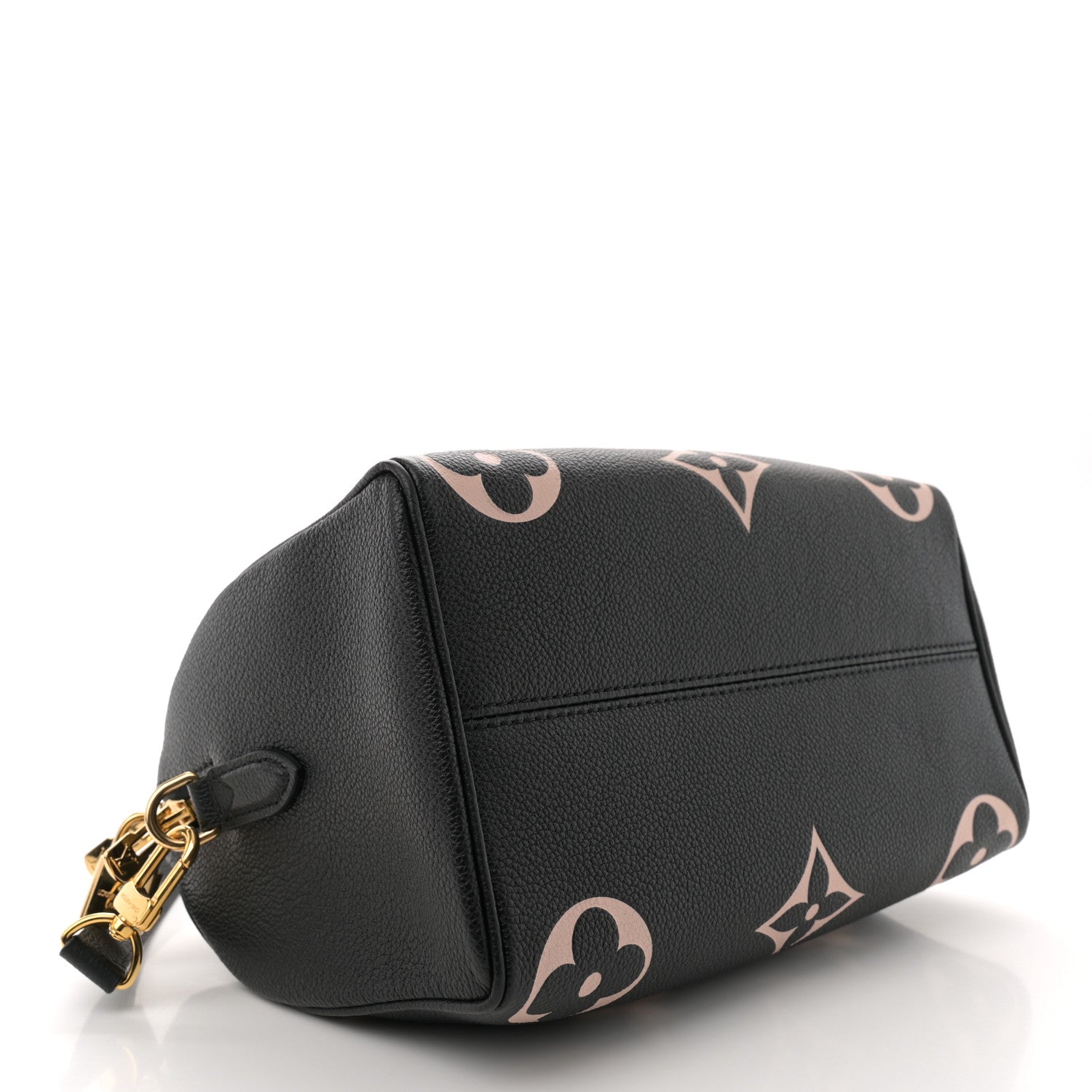 Louis Vuitton Empreinte Monogram Giant Speedy Bandouliere 25 Black Beige 4 of 11