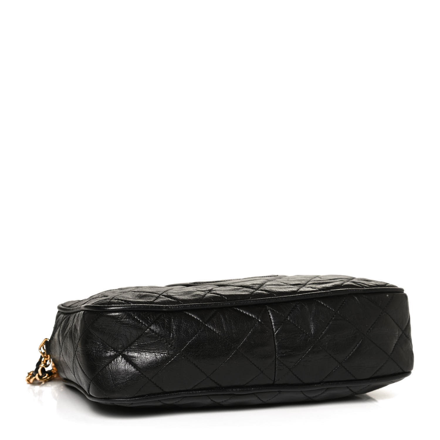 Chanel Lambskin Quilted CC Tassel Camera Case Black 4 of 11