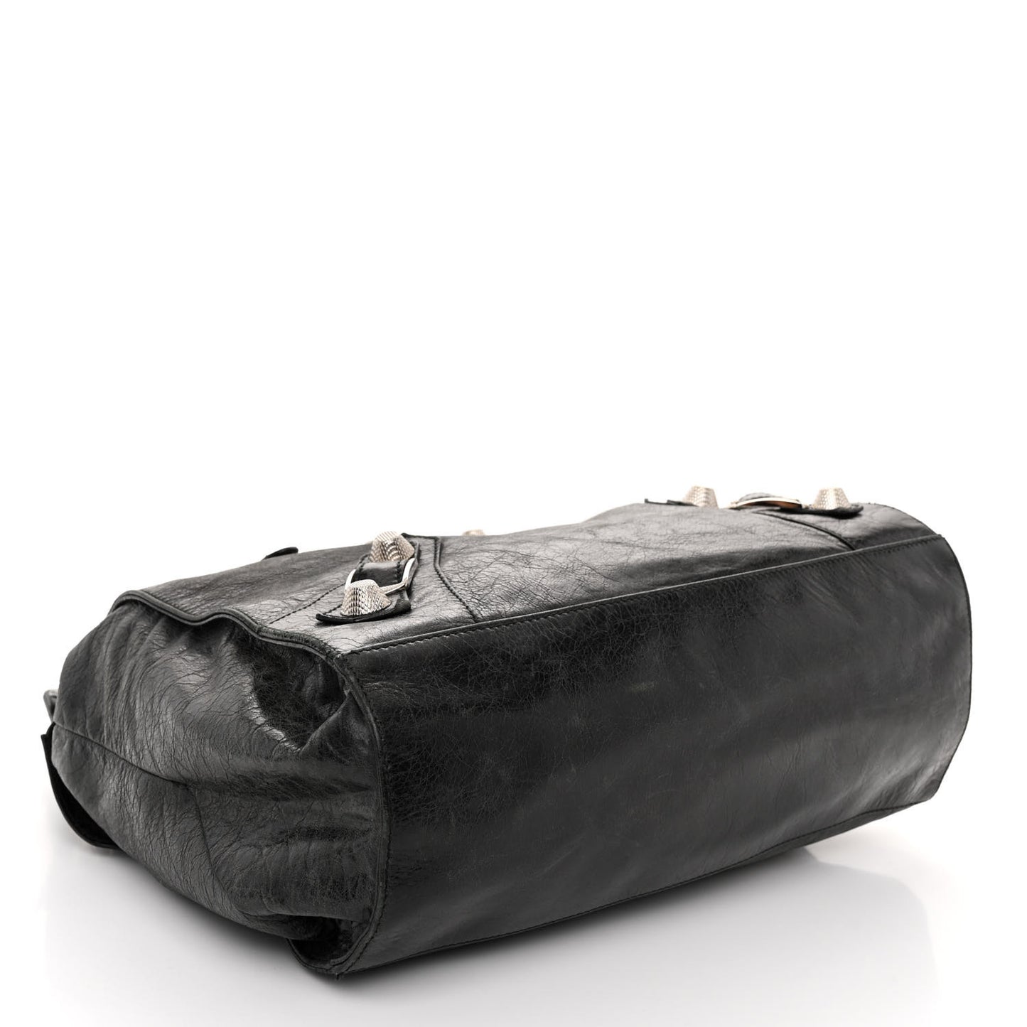 Agneau Giant 21 Silver Hardware Folder Black