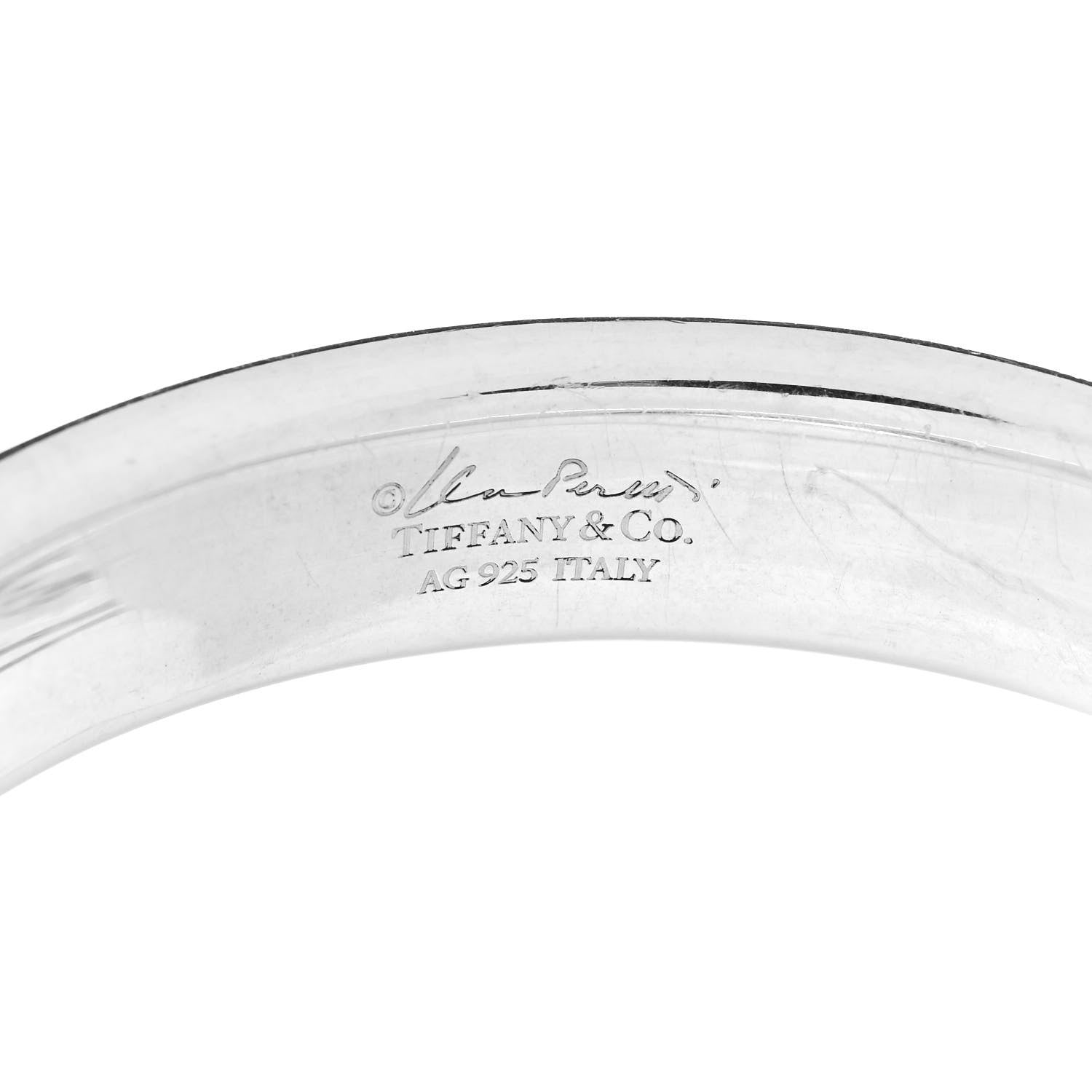 Tiffany Sterling Silver Narrow Elsa Peretti Doughnut Bangle Bracelet 3 of 3