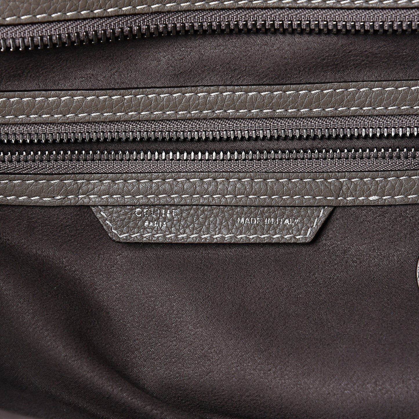 Drummed Calfskin Mini Luggage Souris