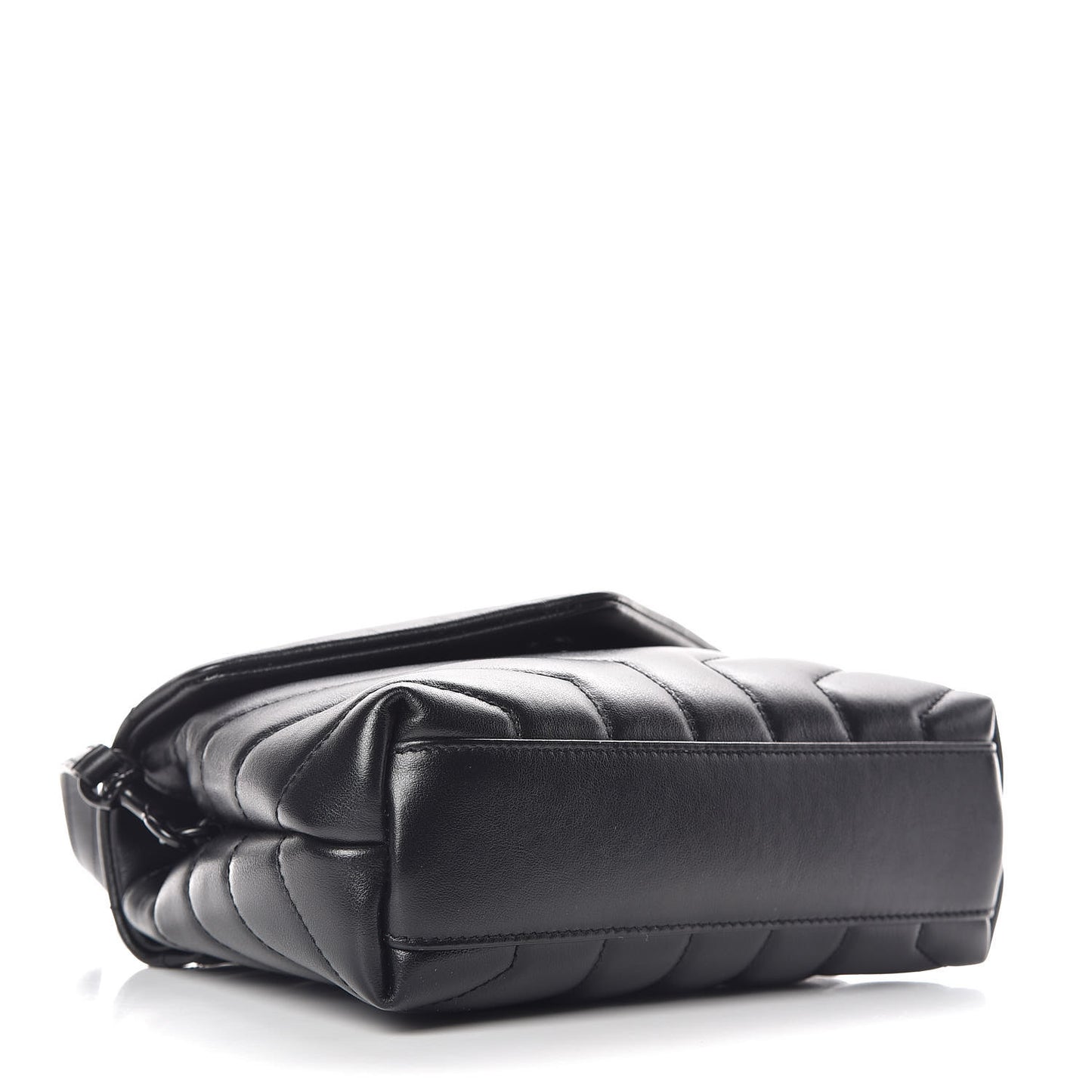 Calfskin Y Quilted Monogram Toy Loulou Crossbody Bag Black