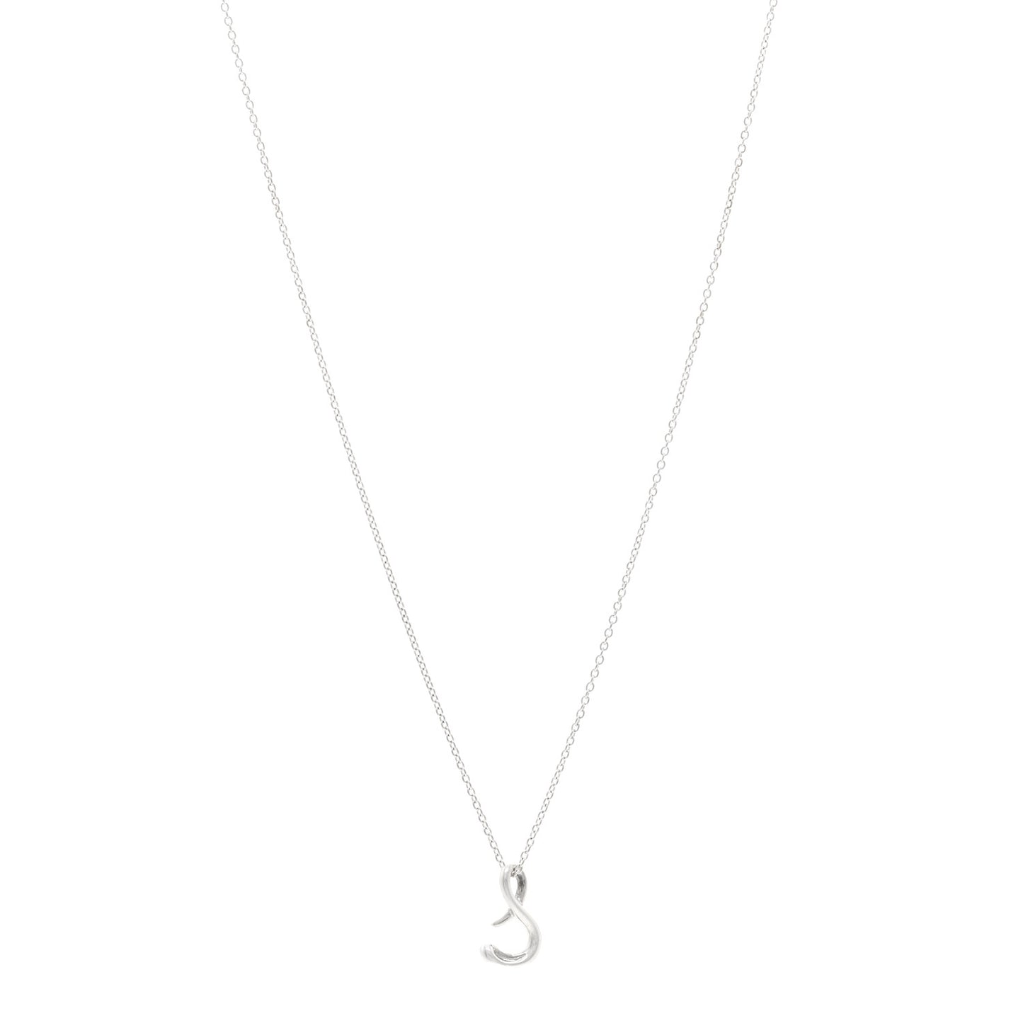 Sterling Silver Elsa Peretti Letter S Pendant Necklace