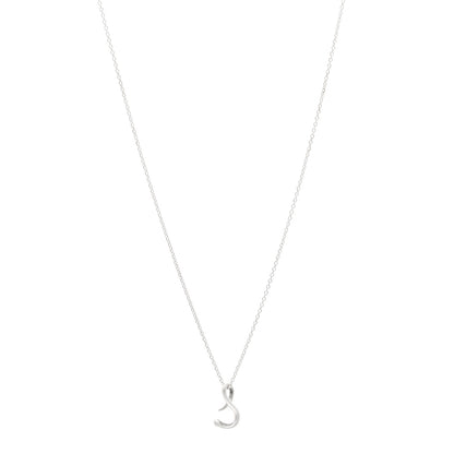 Tiffany Sterling Silver Elsa Peretti Letter S Pendant Necklace 1 of 4