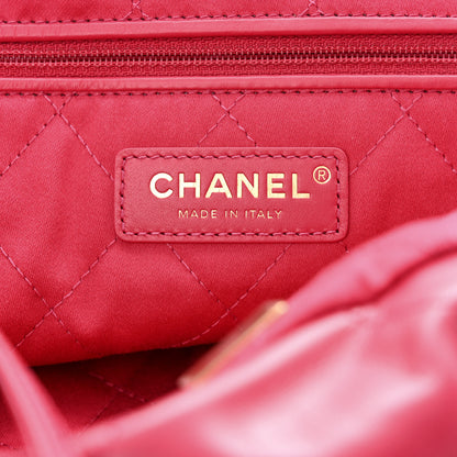 Chanel Shiny Calfskin Quilted Small Chanel 22 Fuchsia 7 of 11