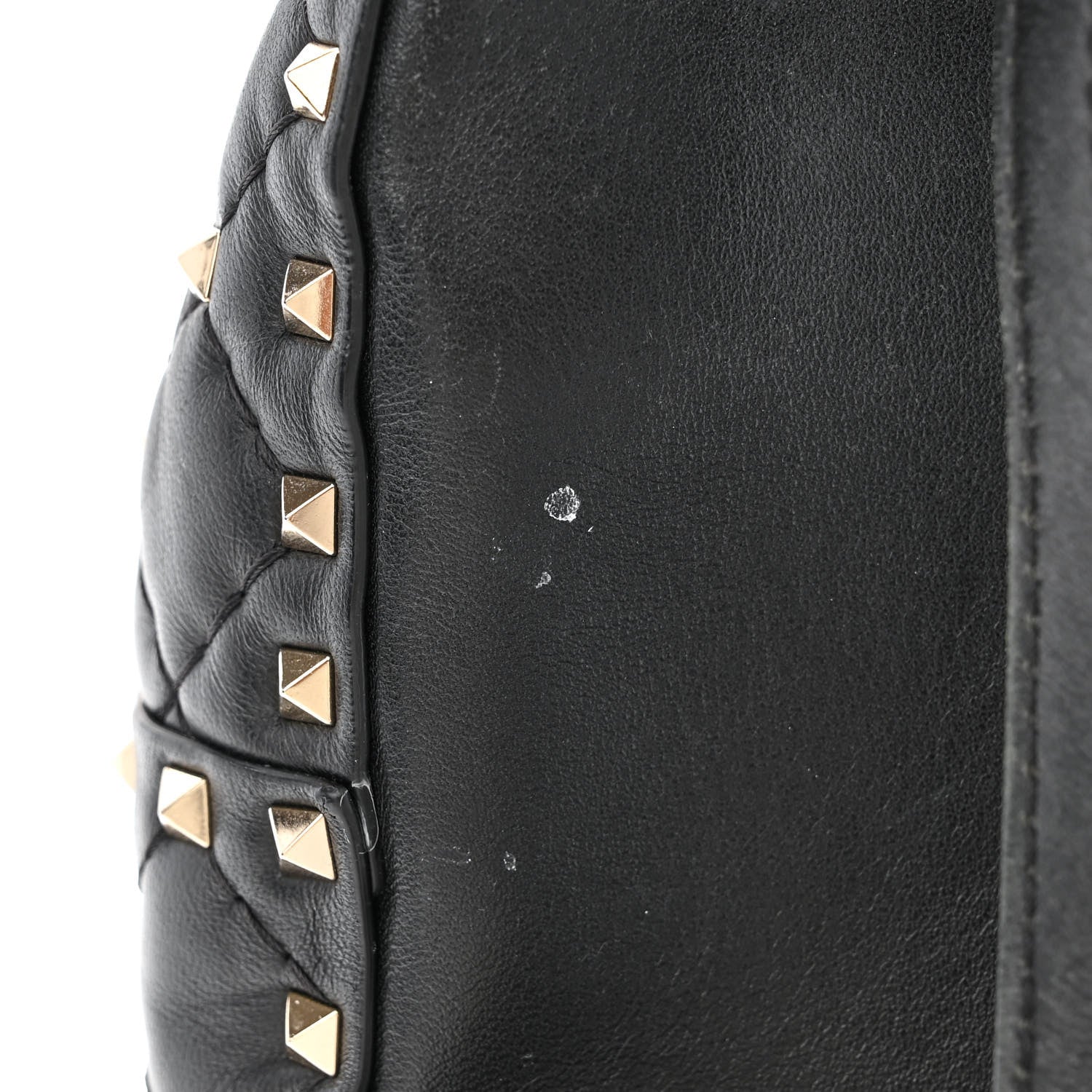 Valentino Garavani Lambskin VLTN Print Quilted Mini Rockstud Spike Backpack Black 10 of 12