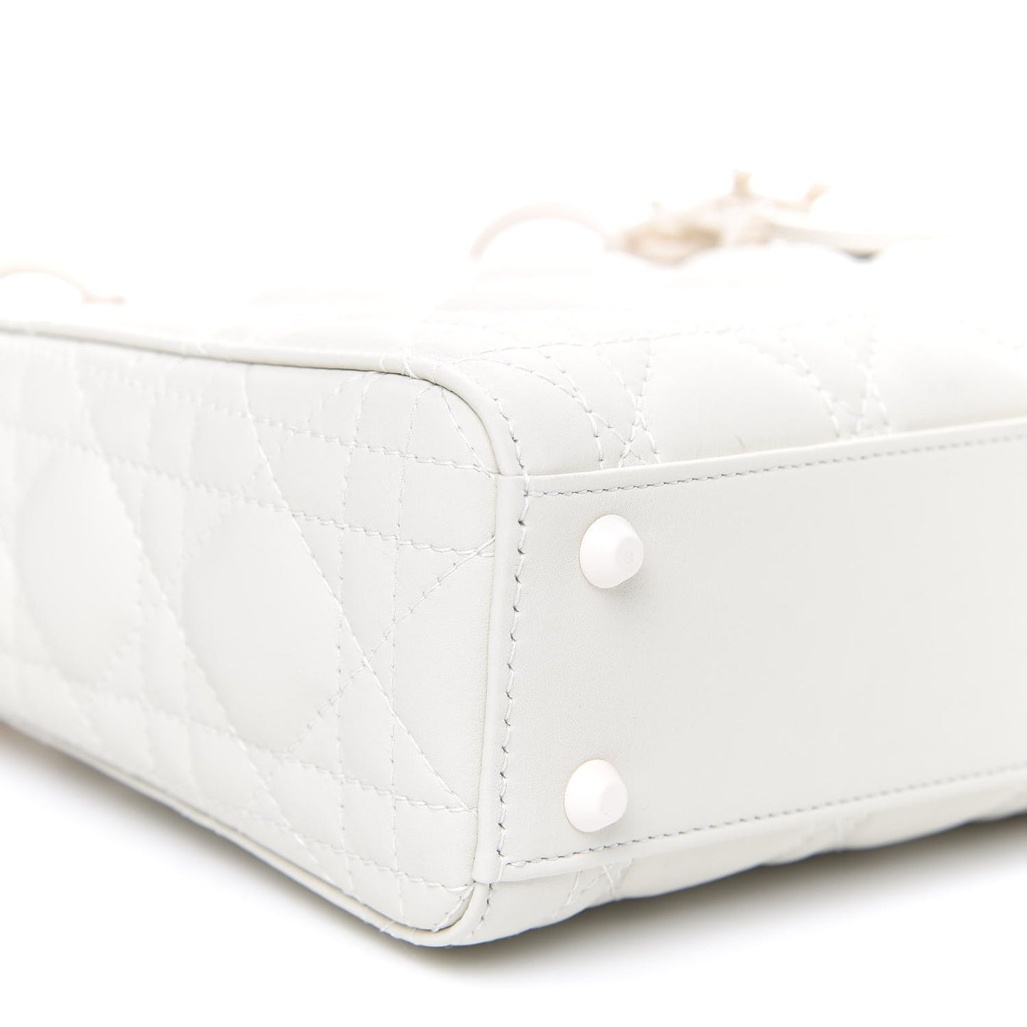 Ultra Matte Calfskin Cannage Mini Lady Dior Latte