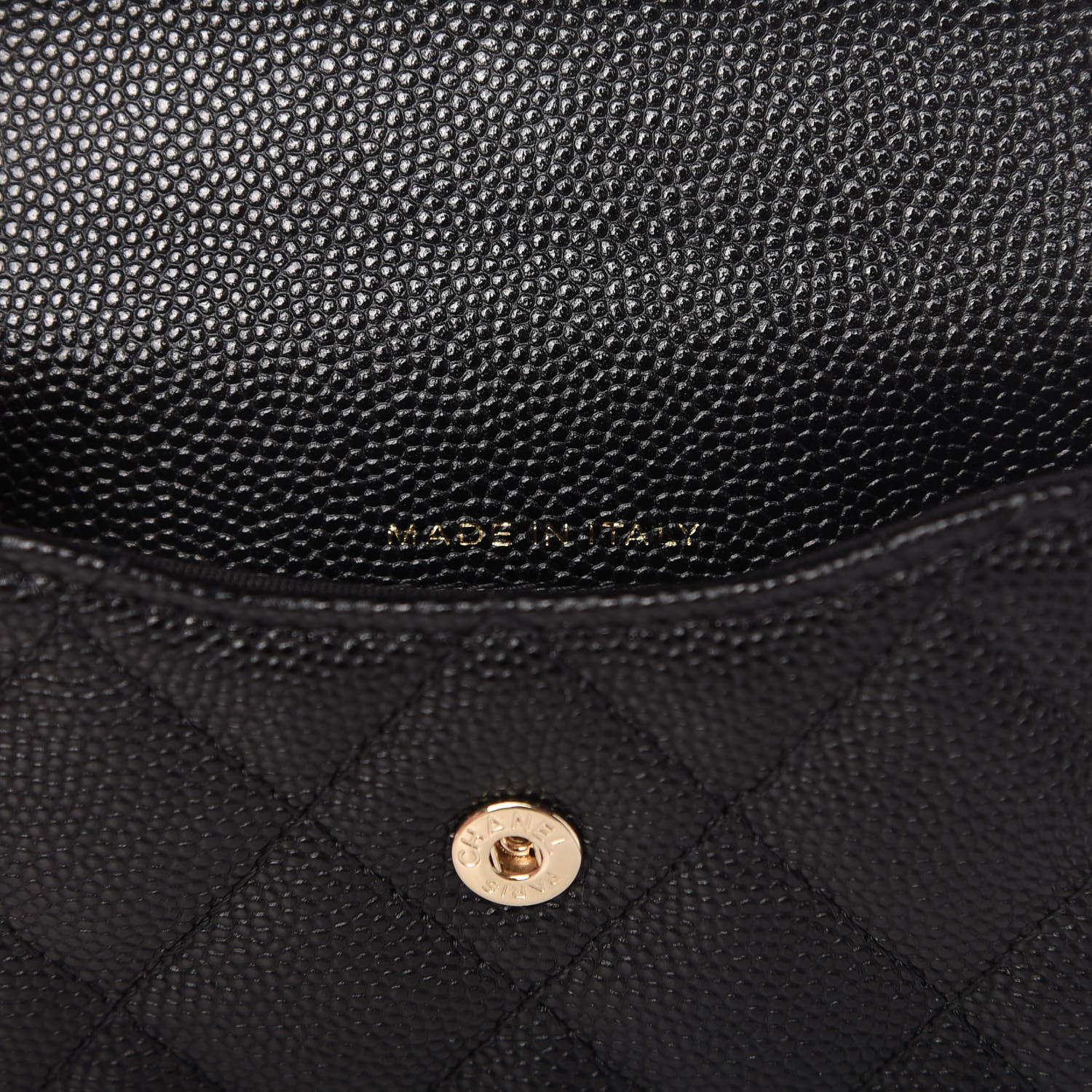 Chanel Caviar Quilted Pearl Card Holder On Chain Black 9 of 11