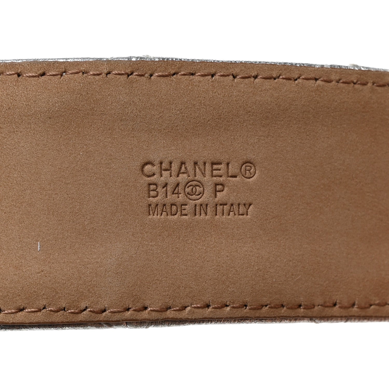 Chanel Metallic Lambskin Quilted CC Belt Silver 3 of 6
