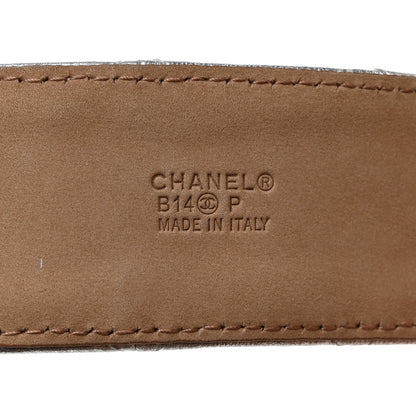Chanel Metallic Lambskin Quilted CC Belt Silver 3 of 6