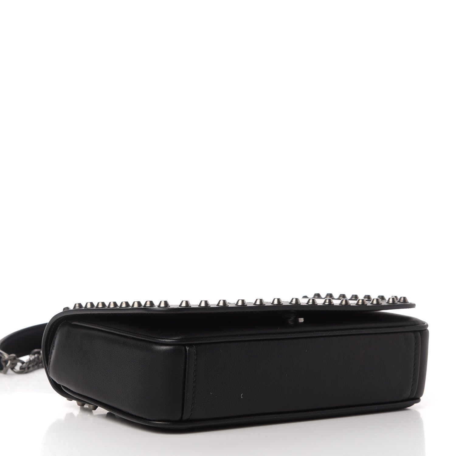 Prada Vitello Studded Crossbody White Black 4 of 10