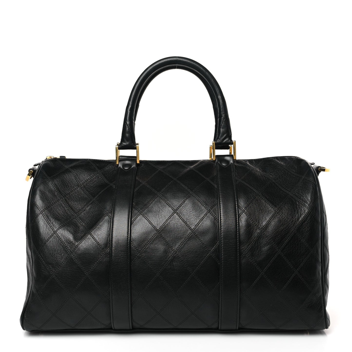 Calfskin Stitched CC Boston Black
