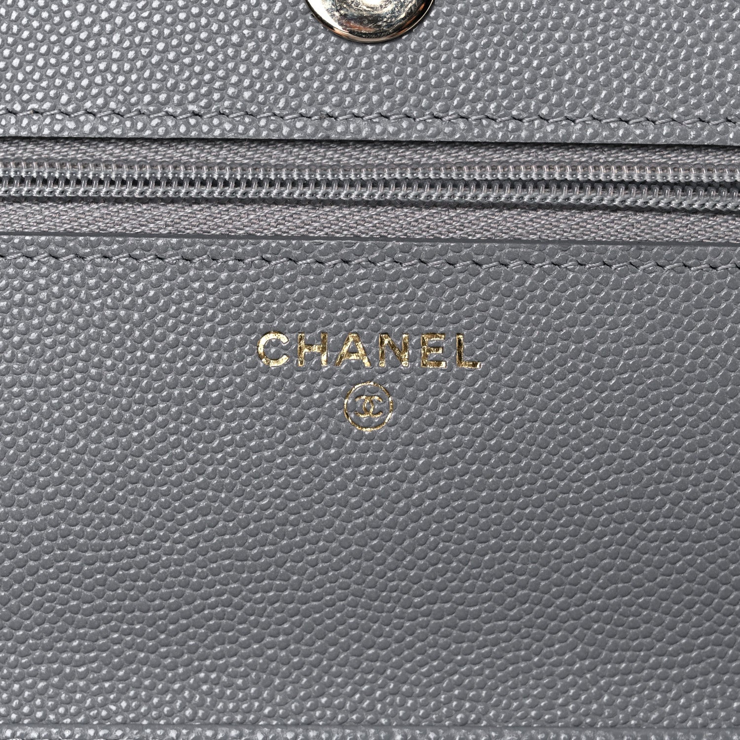 Chanel Caviar Quilted Wallet On Chain WOC Grey 5 of 10
