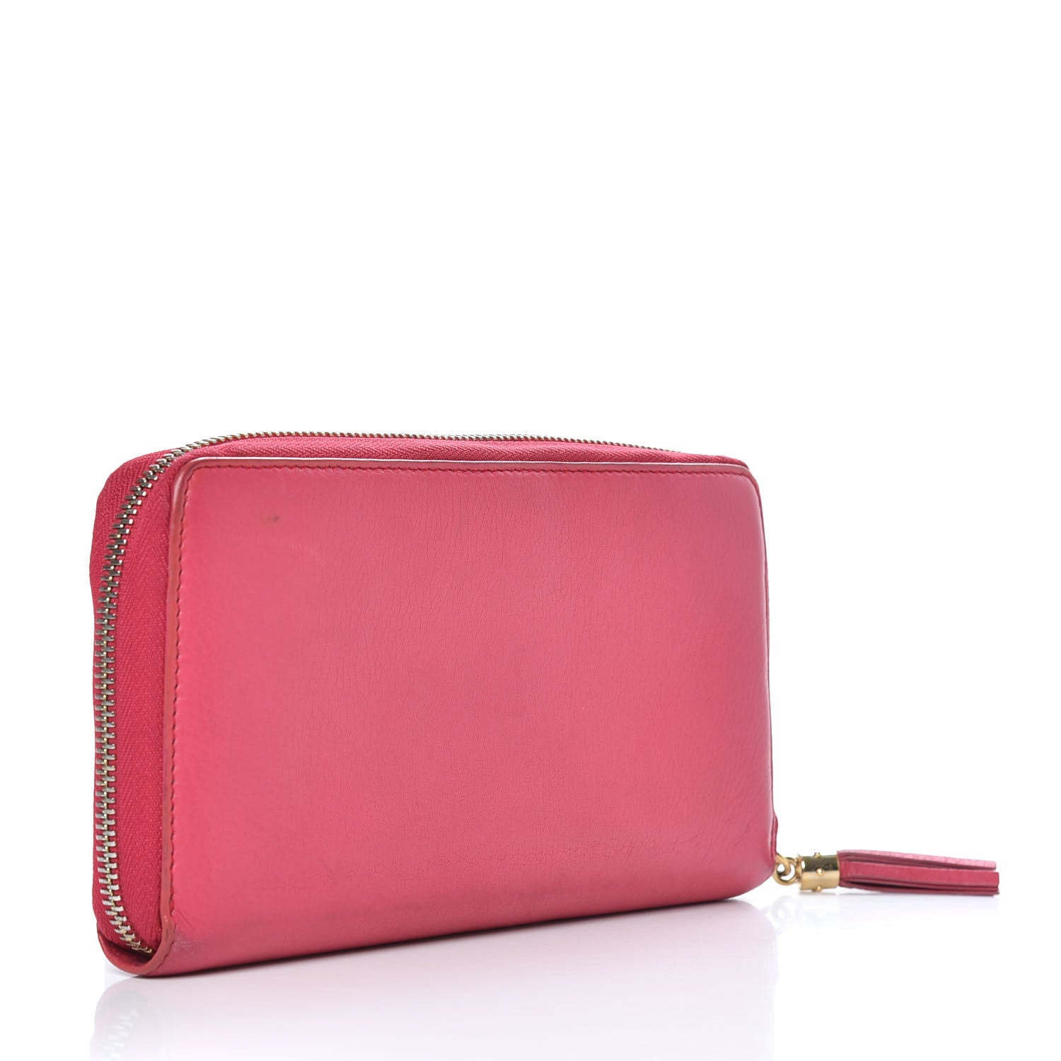 Gucci Pebbled Calfskin Soho Zip Around Wallet Red 3 of 8