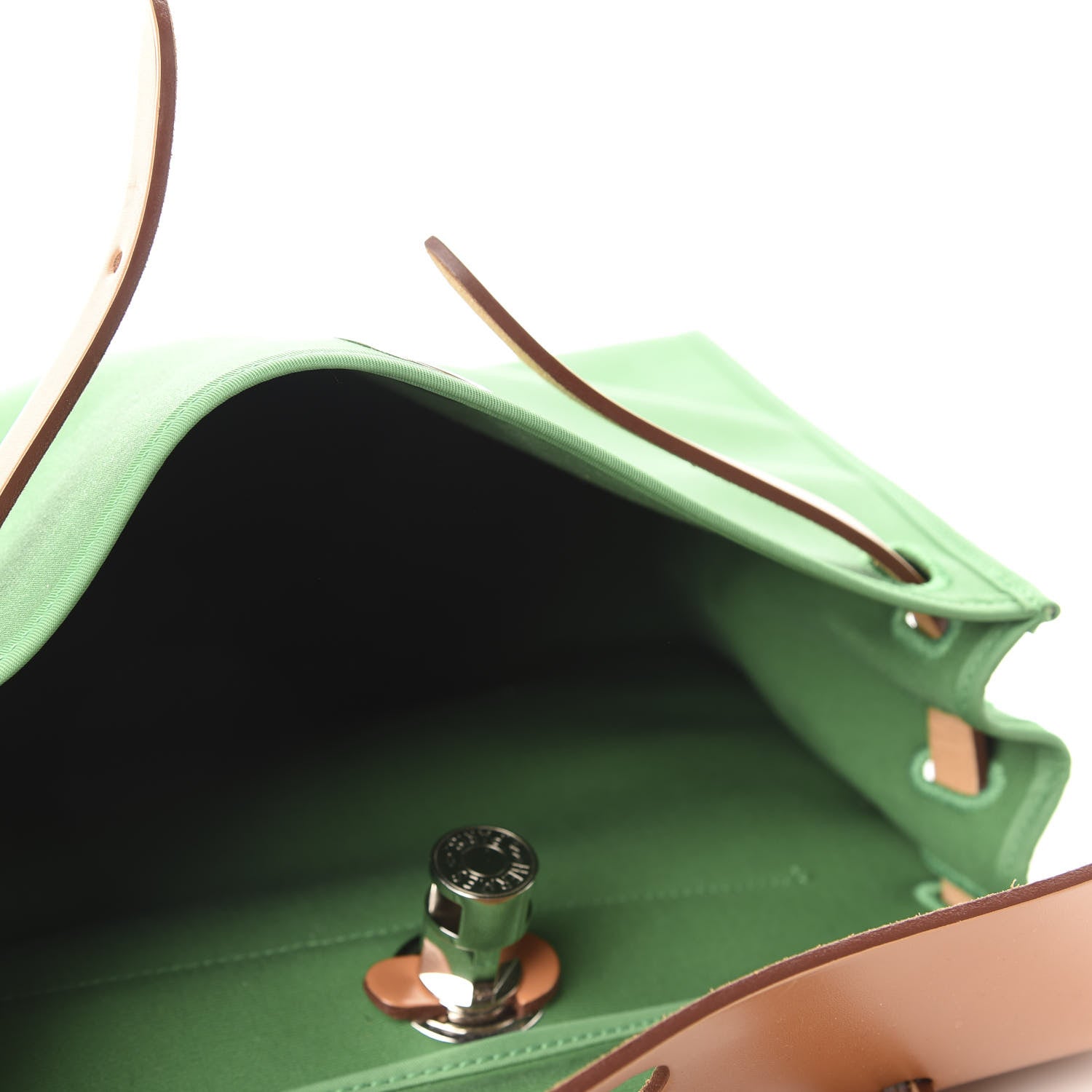 Hermes Vache Hunter Toile Herbag Zip 31 PM Cactus Natural 6 of 12