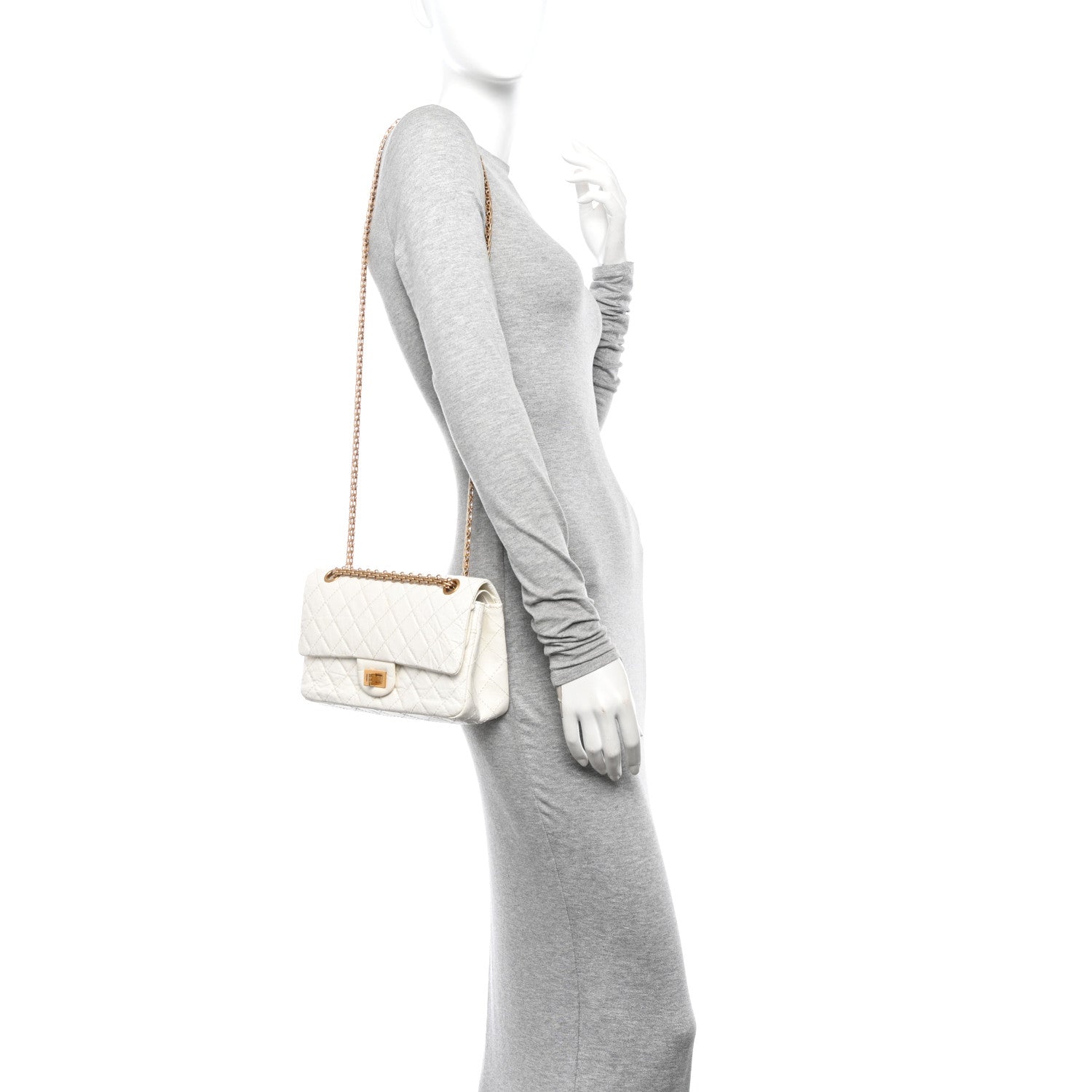 Chanel Aged Calfskin Quilted 2.55 Reissue 225 Flap White 2 of 15