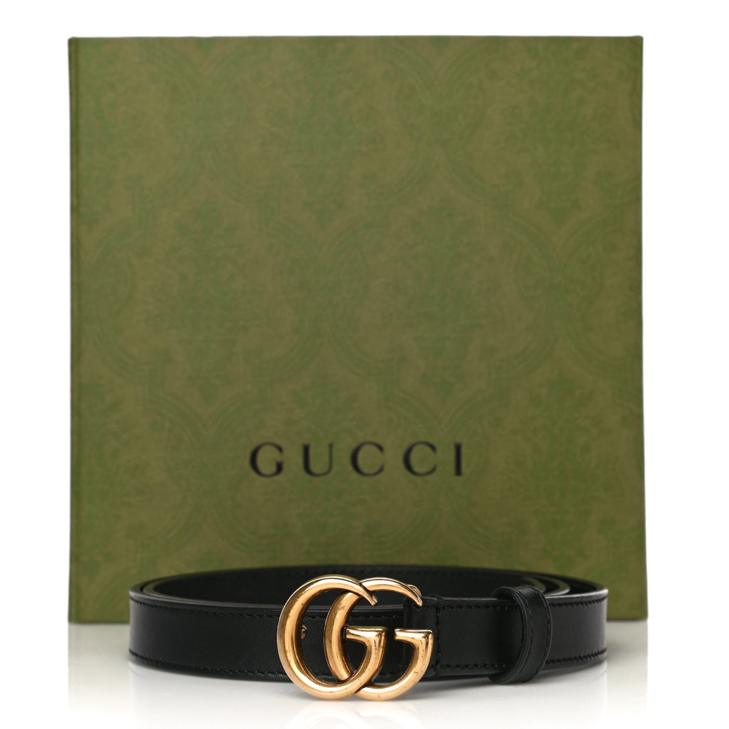 Calfskin Double G 20mm Belt 80 32 Black