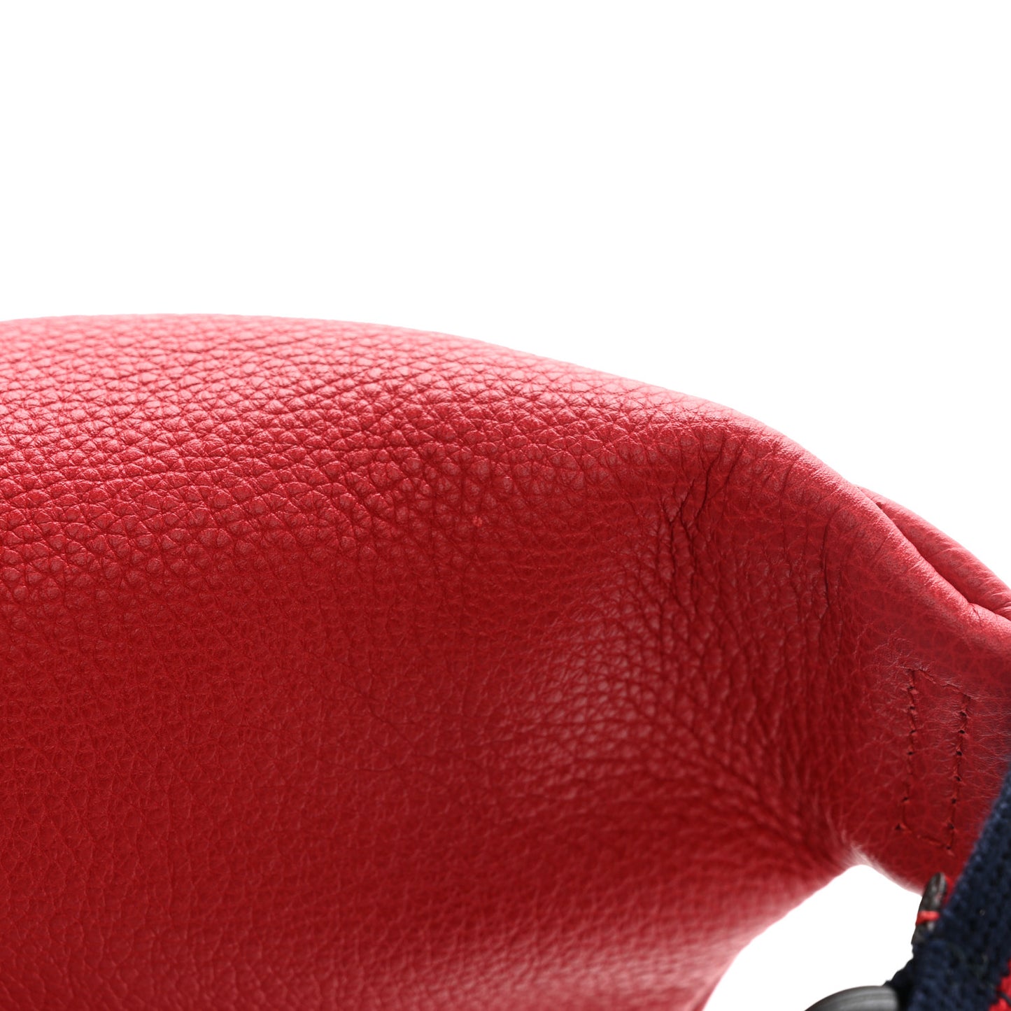 Grained Calfskin Small Logo Belt Bag Hibiscus Red
