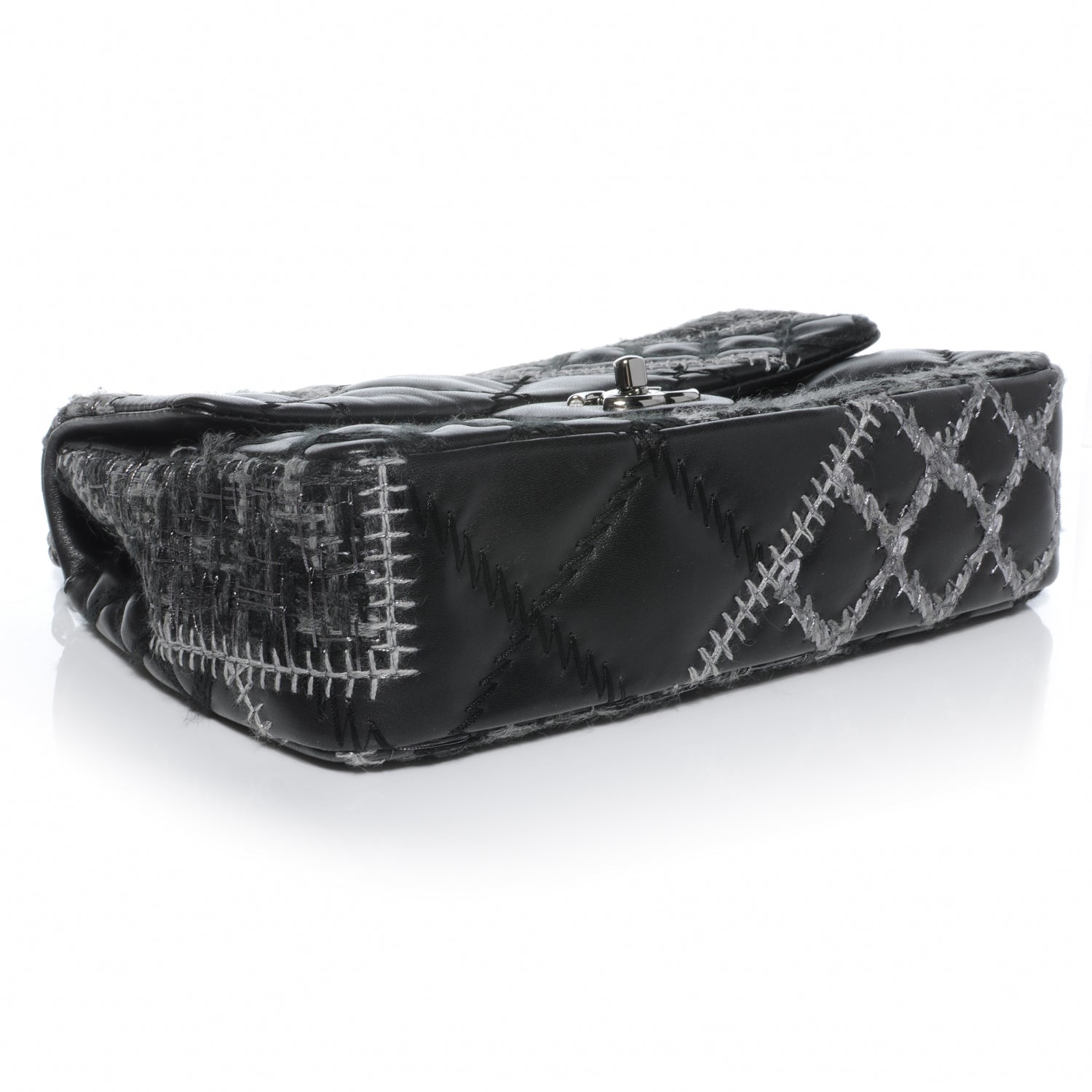 Chanel Lambskin Patchwork Stitched Small Flap Black 4 of 9