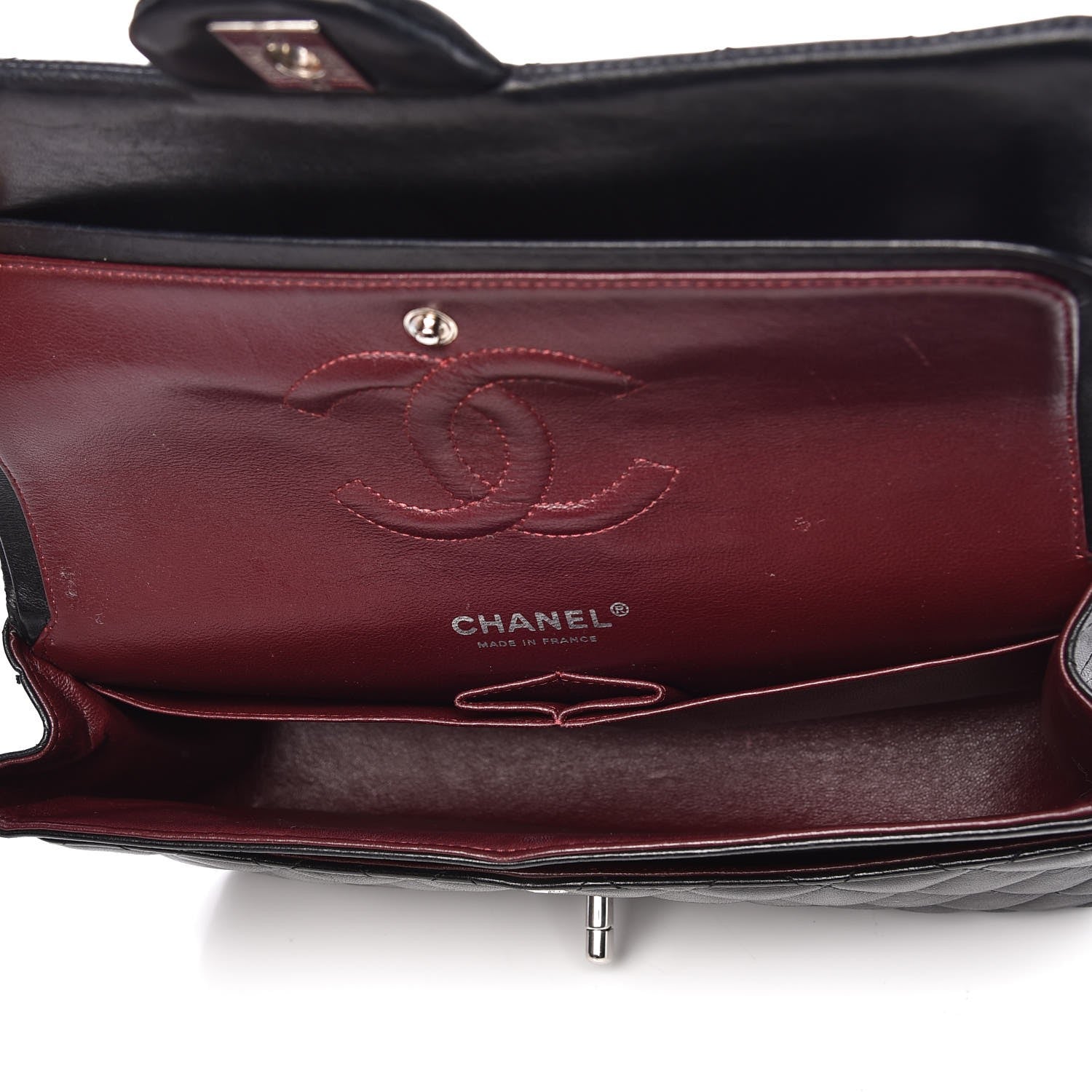 Chanel Lambskin Quilted Medium Double Flap Black 5 of 8