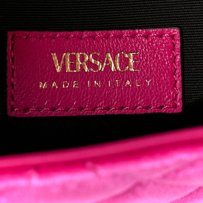 Versace Velvet Quilted Medusa Wallet On Chain Pink 6 of 10