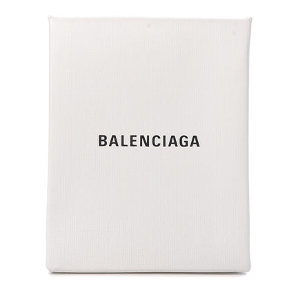 Balenciaga Squared Calfskin Logo Shopping Envelope Clutch White 1 of 10