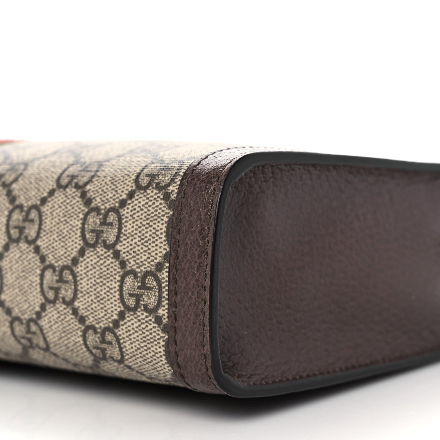 Gucci GG Supreme Monogram Web Ophidia Pouch Brown 9 of 10