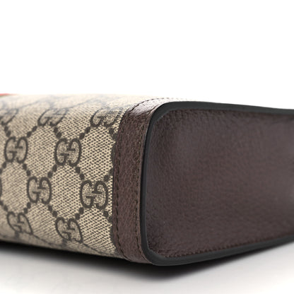 Gucci GG Supreme Monogram Web Ophidia Pouch Brown 9 of 10