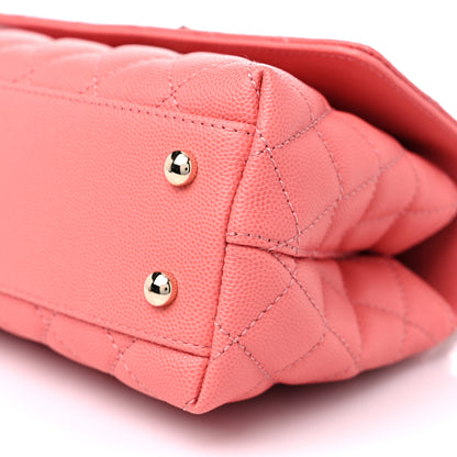 Chanel Caviar Quilted Mini Coco Handle Flap Pink 8 of 9