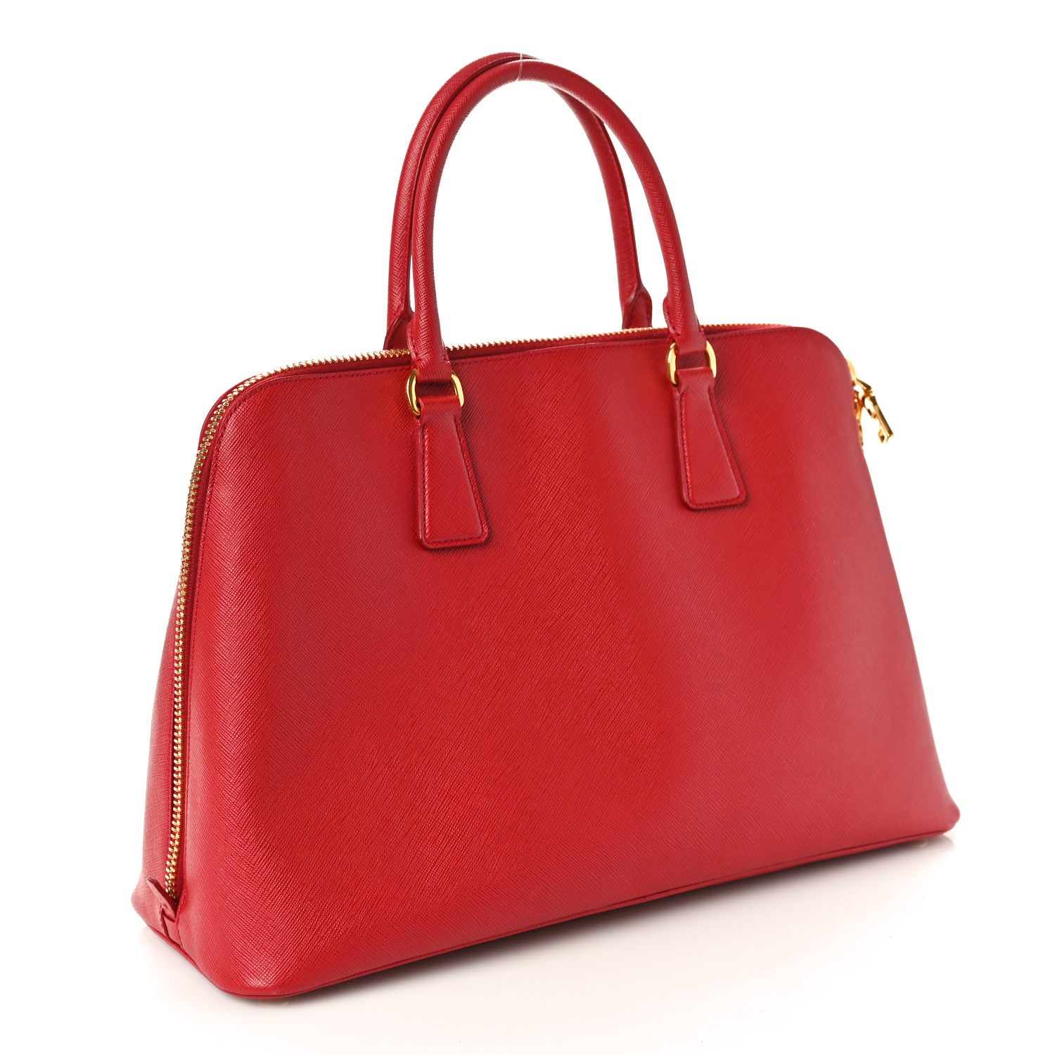 Prada Saffiano Lux Large Promenade Tote Fuoco 3 of 9