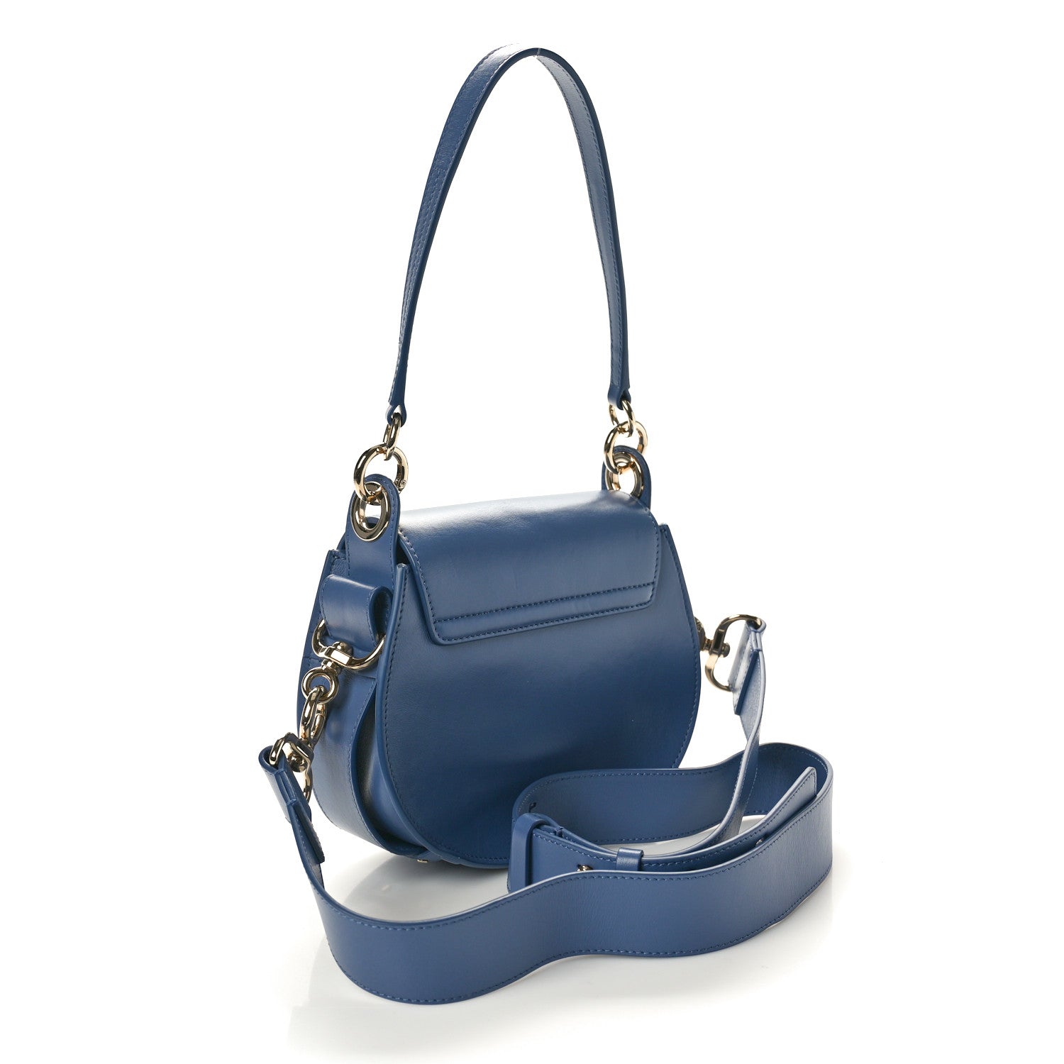 Chloe Calfskin Small Tess Bag Deep Ocean Blue 3 of 9