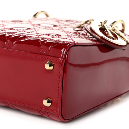 Christian Dior Patent Cannage Mini Lady Dior Red 10 of 10