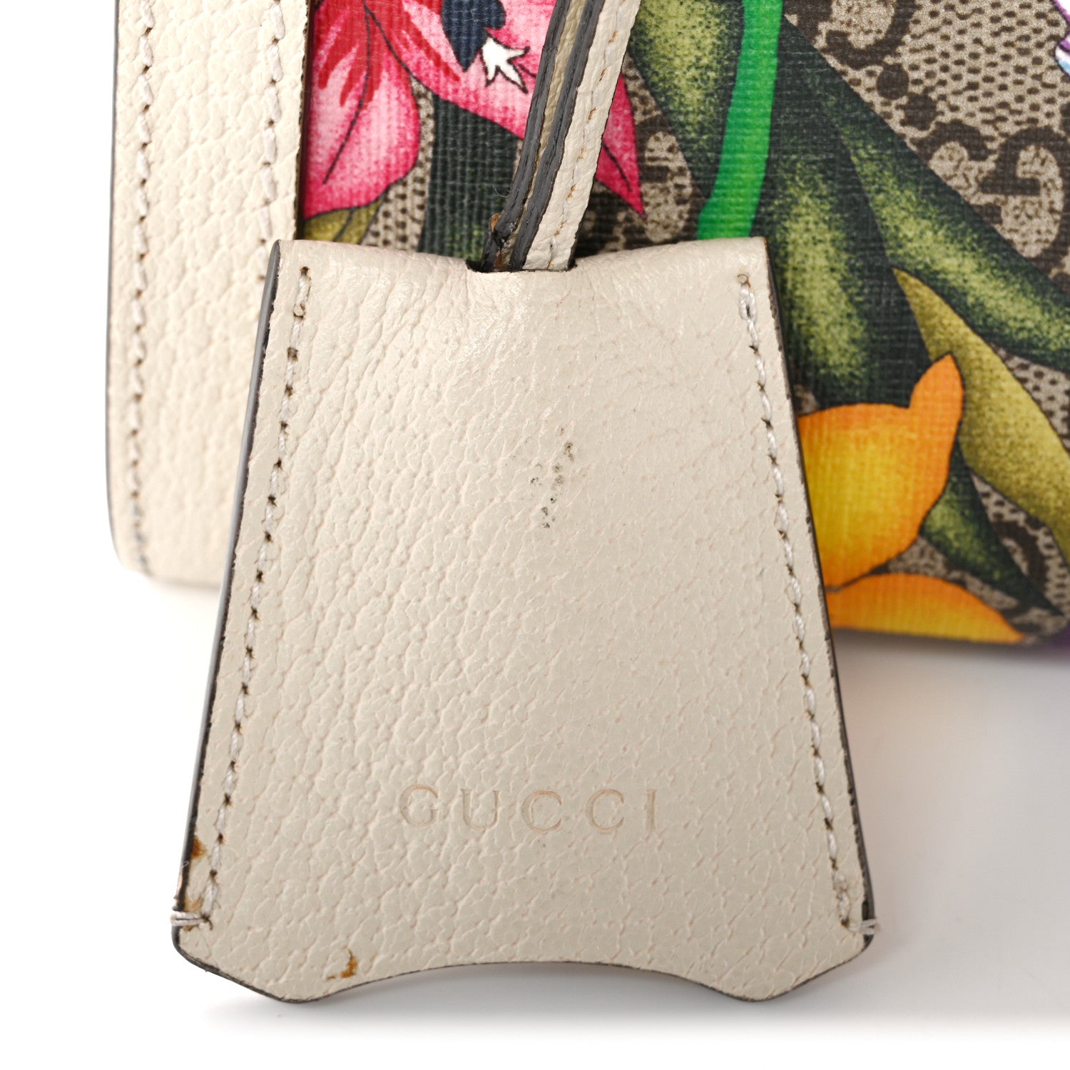 Gucci GG Supreme Monogram Flora Textured Calfskin Small Padlock