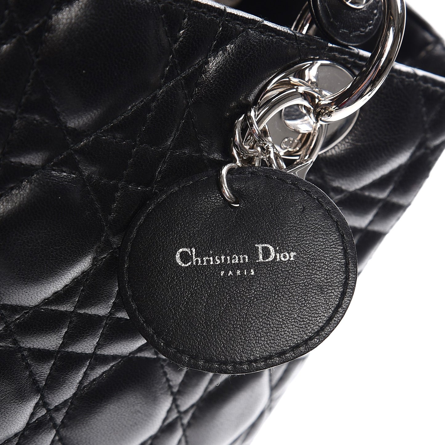 Lambskin Cannage Medium Lady Dior Black