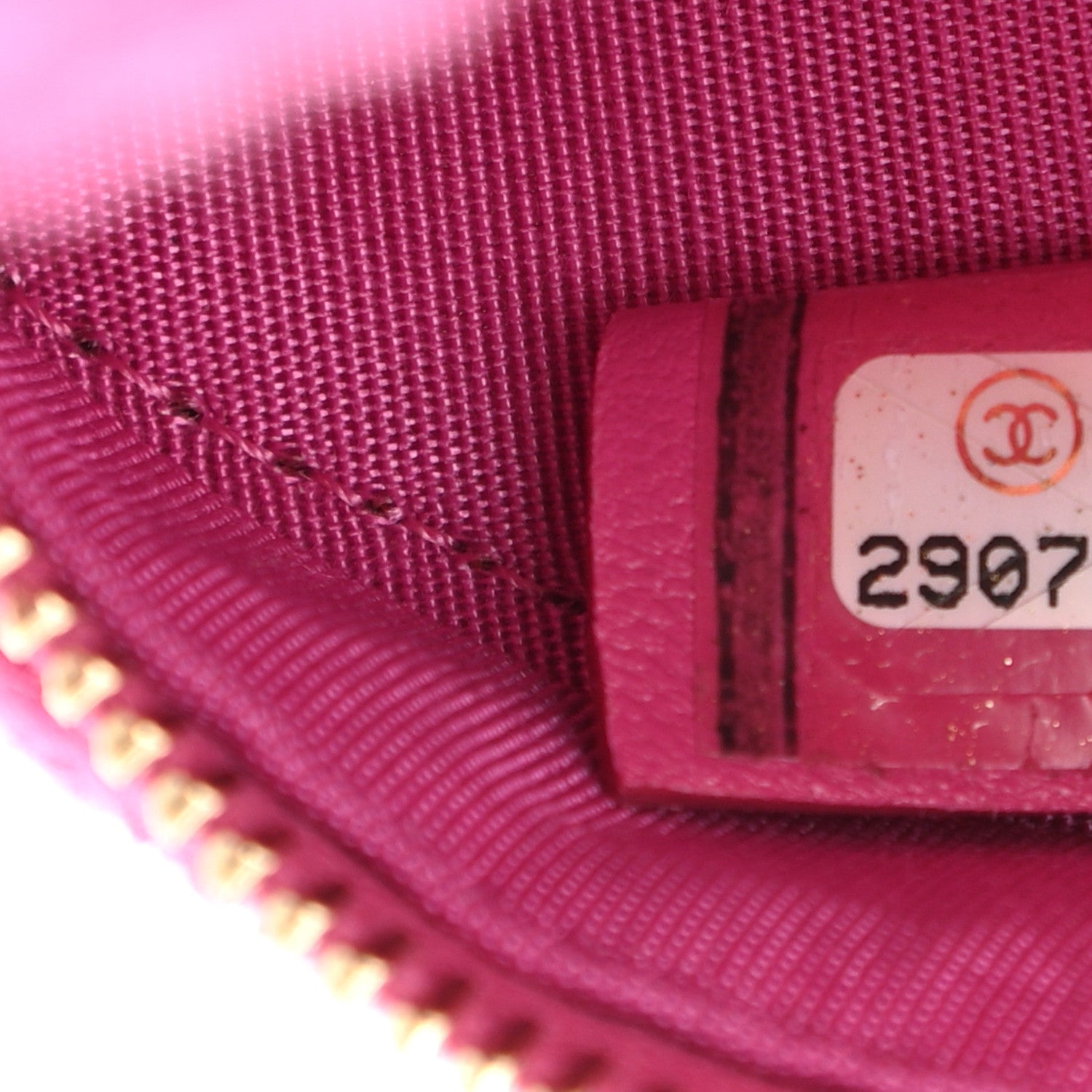 Chanel Wool Tweed Lambskin Quilted Chanel 19 Round Clutch With Chain and Coin Purse Fuchsia 8 of 11