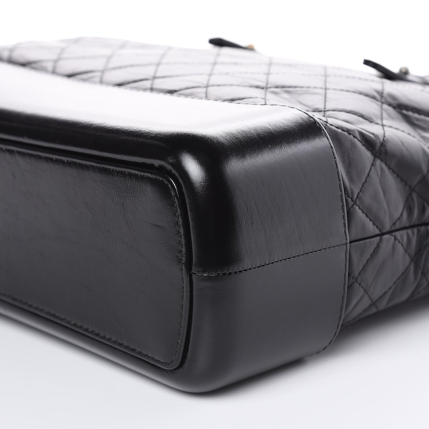 Calfskin Quilted Large Gabrielle Shopping Tote Black