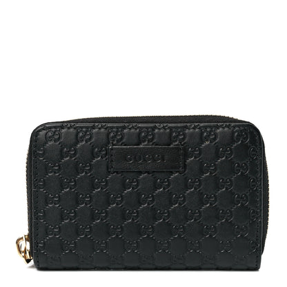 Gucci Microguccissima Zip Around Card Case Black 1 of 11