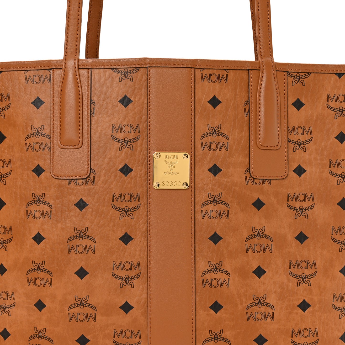 Visetos Medium Liz Reversible Shopper Tote Cognac