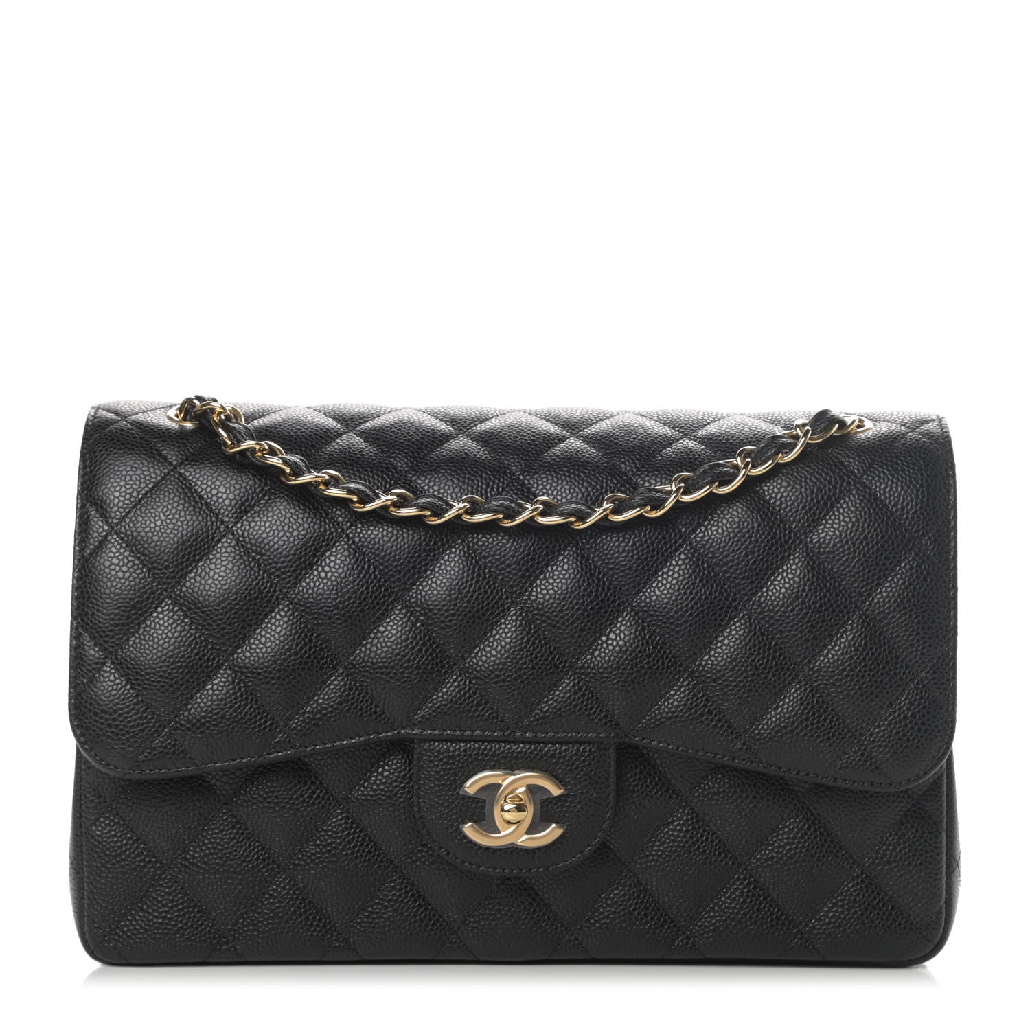 Chanel Caviar Quilted Jumbo Double Flap Black 1 of 12