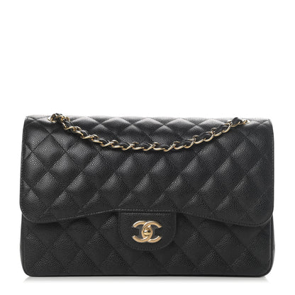 Chanel Caviar Quilted Jumbo Double Flap Black 1 of 12